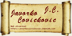 Javorko Čovičković vizit kartica